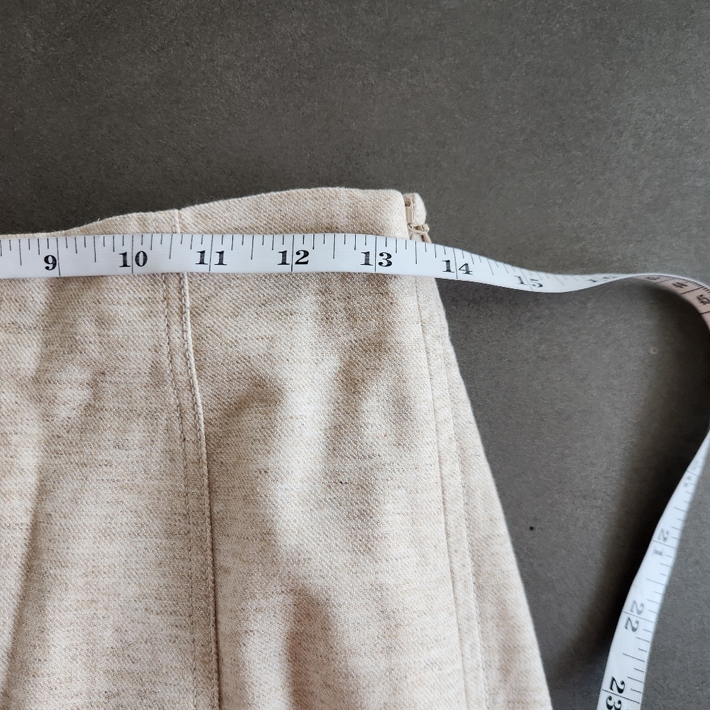 Cult Gaia Beige Linen Blend Lua Midi Skirt Size 4 NWT $495 Quiet Luxury Office - Picture 12 of 14